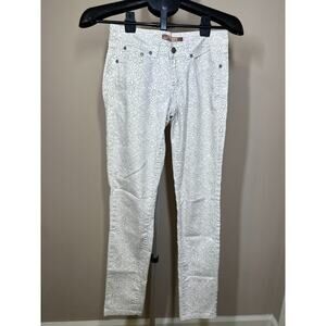 PRANA Breathe Women’s Skinny Jeans paisley pants beige white SZ. 0